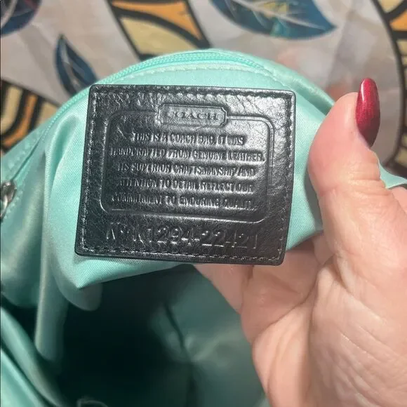 Coach Poppy Perri Leather Shoulder Bag #22421 - Picture 9 of 14